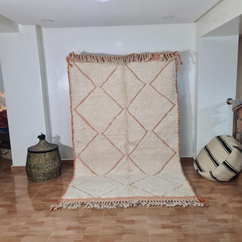 White Camil Marokkaans handgemaakt tapijt